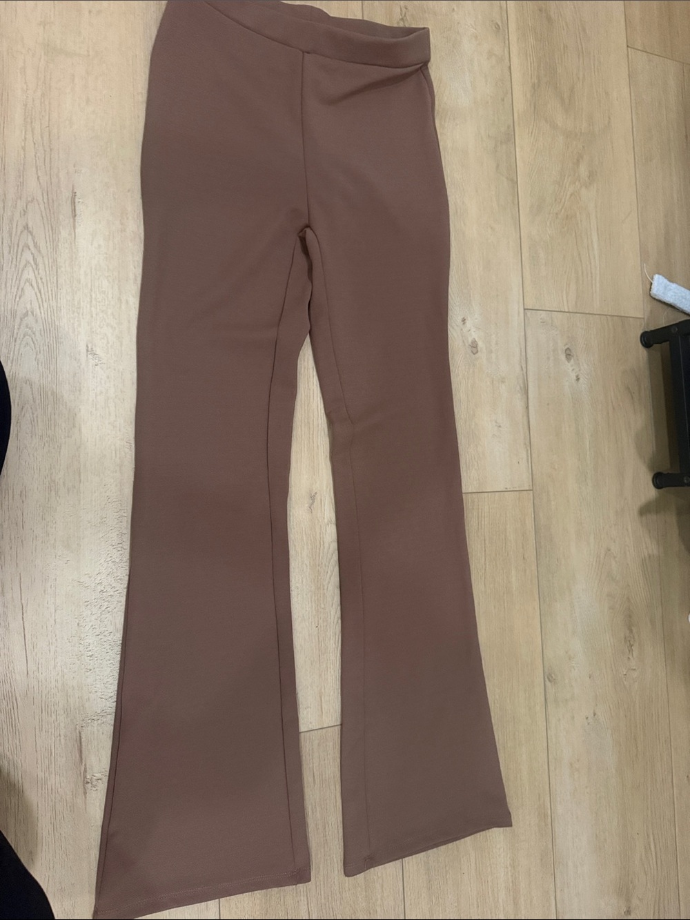 Cotton On High-Waist Flare Pants - Dusty Brown